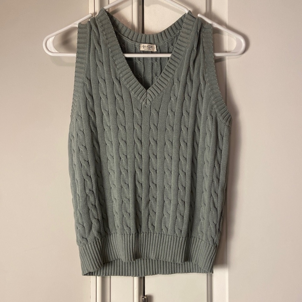 Teal sweater vest